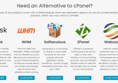 A2 Hosting - cPanel Options