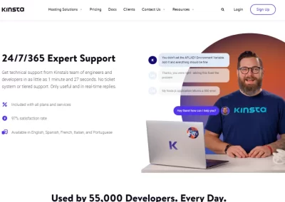 Kinsta - 24/7/365 Expert Support