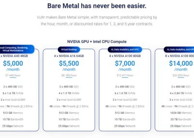 Vultr - Bare Metal Server Options