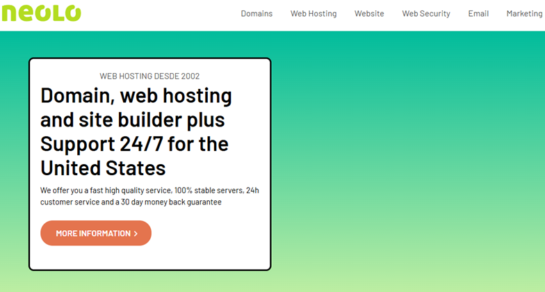 neolo hosting home page